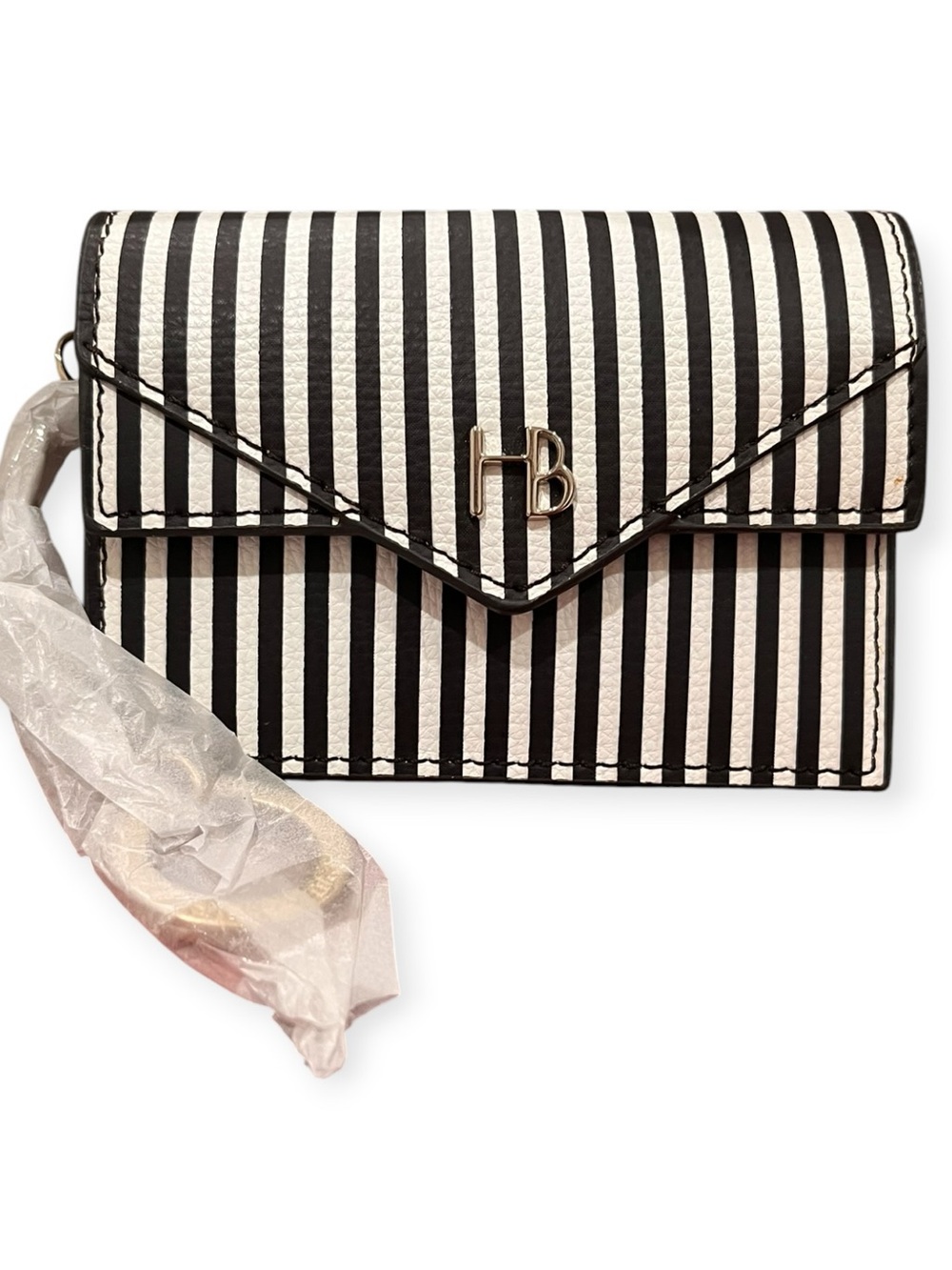 Henri Bendel "Miss Bendel" Centennial Stripe Envelope Wallet / Coin Purse NWT - Picture 2 of 11